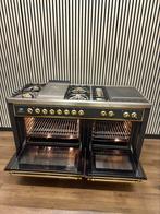 Luxe Boretti Majestic 7pits Fornuis Antraciet/Messing 150 cm, Witgoed en Apparatuur, Fornuizen, Fornello Esperta, Ophalen of Verzenden