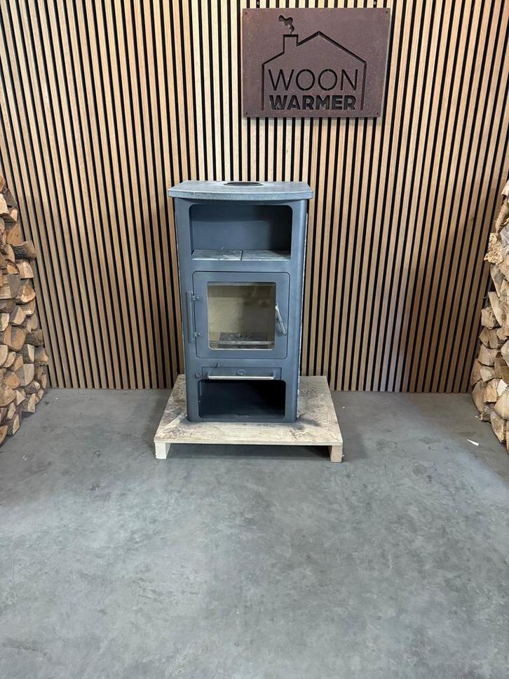 25192 Speksteenkachel Basic 3 5 kw, Huis en Inrichting, Kachels, Gebruikt, Vrijstaand, Houtkachel, Hout, Ophalen