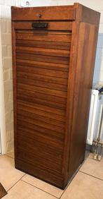 Eiken rolluik kast / muziek kast in nette staat !, Ophalen, Gebruikt, 100 tot 150 cm, Eikenhout