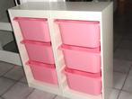 IKEA Trofast ladekasten, witte kasten/roze bakken., Ophalen, Minder dan 50 cm, Gebruikt, 3 of 4 laden