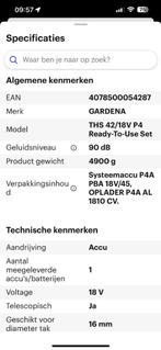 Gardena verlengbare heggeschaar, Ophalen, Zo goed als nieuw, Accu, Gardena