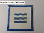 Emaille oud wandbord met afbeelding water afm 24 x 24 cm, Ophalen of Verzenden, Gebruikt