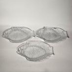 3 vintage glazen visschalen - Pasabahce visborden - 70's, Ophalen of Verzenden, Huis en Inrichting