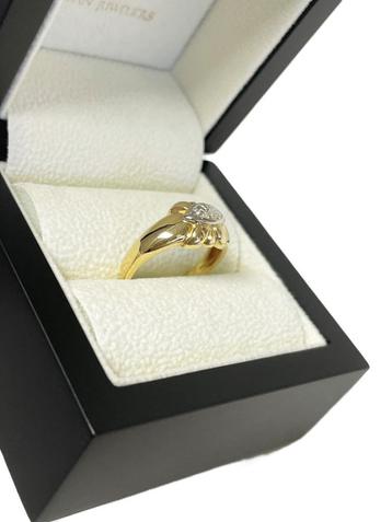 18 Karaat Bicolor Gouden Fantasie Ring 0.07 ct Diamant beschikbaar voor biedingen