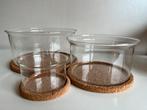 BODUM Deens Design Set van 3 Hot Pot Glazen Ovenschaal Kurk, Huis en Inrichting, Keuken | Servies, Ophalen of Verzenden, Zo goed als nieuw