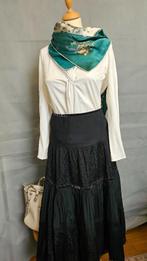 Guess Lange Zwarte Strokenrok Bohemian Ibiza Stijl, Guess, Verzenden, Zwart, Zo goed als nieuw