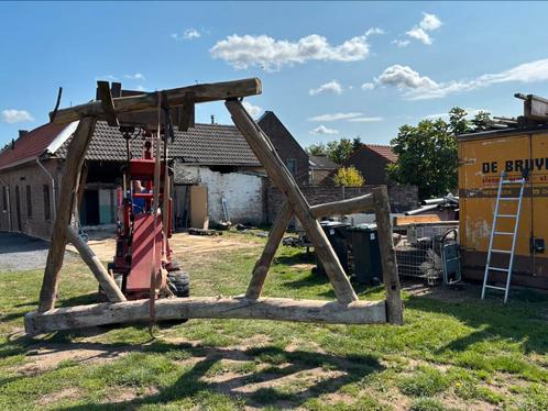 2 oude houten spanten, Doe-het-zelf en Verbouw, Overige Doe-het-zelf en Verbouw, Gebruikt, Ophalen