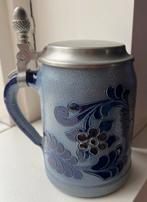 Vintage Duitse Bierpul met Tinnen Deksel 0,5l, Ophalen of Verzenden