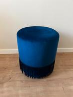 Poef velours donkerblauw, Ophalen, Zo goed als nieuw, Stof