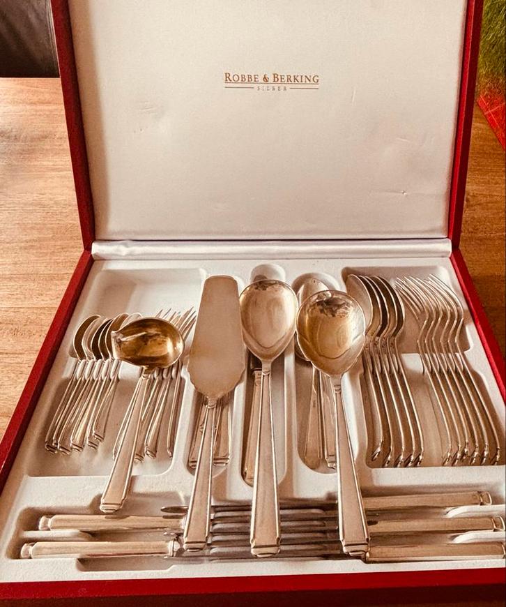 Robbe & Berking Art Deco verzilverd bestek - 37Delig, Antiek en Kunst, Antiek | Bestek, Ophalen of Verzenden