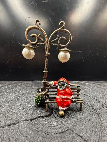 Zilveren Kerstman Miniatuur met Parels beschikbaar voor biedingen