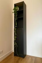 Billy boekenkast met deur zwart eiken, Ophalen, Met deur(en), 200 cm of meer, 50 tot 100 cm