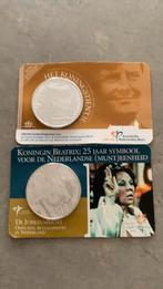 Twee 10 euro zilveren herdenkings munten, Postzegels en Munten, Munten | Nederland, Euro's, Ophalen, Koningin Beatrix