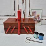 Klein vintage houten naaikistje, Ophalen of Verzenden