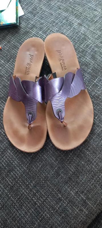 PAUL GREEN SLIPPERS LILA/PAARS GLANS MT 38 (5)  LEER/LEDER beschikbaar voor biedingen