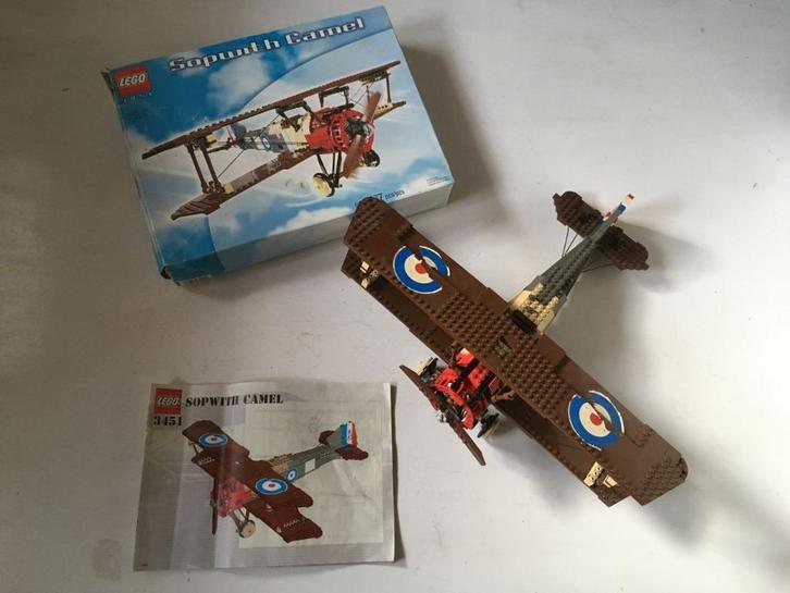 Lego Sculptures - Sopwith Camel - 3451, Kinderen en Baby's, Speelgoed | Duplo en Lego, Gebruikt, Lego, Complete set, Ophalen of Verzenden
