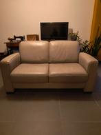 Mooie lederen 2-zits bank, Huis en Inrichting, Banken | Bankstellen, Ophalen, Gebruikt, 150 tot 200 cm, Tweepersoons
