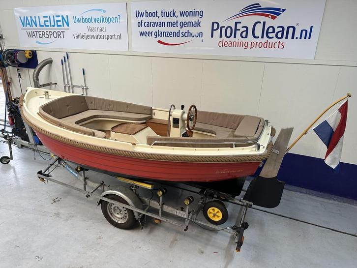 Enkhuizen 500 Sloep Vetus 2 Cil 16PK ZGAN BJ2010 TRAILER, Watersport en Boten, Sloepen, Zo goed als nieuw, 3 tot 6 meter, Diesel