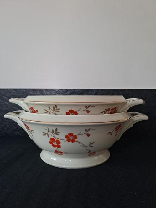 2 Vintage porseleinen schalen jaren 1930, Tielsch, Antiek en Kunst, Antiek | Porselein, Ophalen of Verzenden