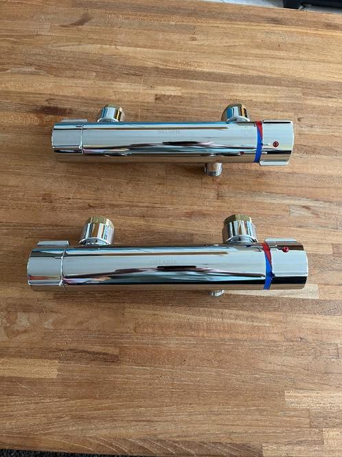 2X DELABIE SECURITHERM THERMOSTATISCHE DOUCHEMENGKRAAN 9768, Doe-het-zelf en Verbouw, Sanitair, Zo goed als nieuw, Douche, Chroom