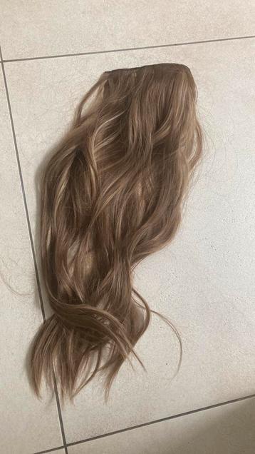 Haarwerk - extension 56 cm lang donker blond beschikbaar voor biedingen