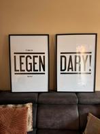 Twee Junique posters met lijst - 60x90cm, Ophalen, Zo goed als nieuw, Foto of Poster, 50 tot 75 cm