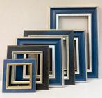 6 HANDGEMAAKTE LIJSTEN. Hout schilderij kunst foto blauw, Ophalen of Verzenden, Nieuw, Hout, Minder dan 50 cm