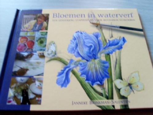 BLOEMEN in Waterverf  Een eenvoudig stappenplan voor Botanis, Hobby en Vrije tijd, Schilderen, Zo goed als nieuw, Waterverf, Verzenden