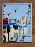 Vintage Emaille Bord Brussel - Jean-Manuel Duvivier, Ophalen of Verzenden