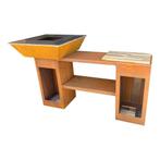 Plancha Grill-Ring BBQ Buitenkeuken Grillplaat Kookeiland, Ophalen of Verzenden, Nieuw, GardenMaxX, Met accessoires