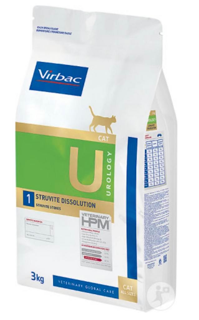 Virbac Cat Urology Struvite Dissolution U1 Zak 3kg, Dieren en Toebehoren, Dierenvoeding, Kat, Ophalen