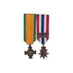 Nederlandse miniatuur medaille spange Orde en Vrede en OHK, Verzamelen, 2288cl, Info@dbmmilitaria.nl, Lintje, Medaille of Wings
