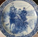 Defts blauw wandbord groot gaaf zeldzaam diameter 40 cm, Ophalen of Verzenden