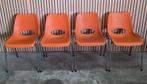 Nog 3 x SW England kunststof kuipstoelen oranje stoelen cafe, Kunststof, Wit, Ophalen of Verzenden, Zo goed als nieuw