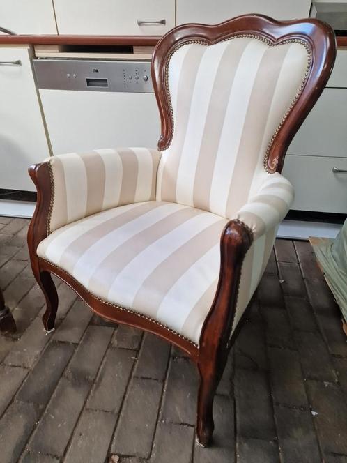 Nieuw bekleede biedermeier barok fauteuil chique klassiek, Antiek en Kunst, Antiek | Meubels | Stoelen en Banken, Ophalen