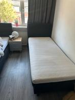 Twee eenpersoons boxsprings, Huis en Inrichting, Gebruikt, 90 cm, Eenpersoons, Zwart