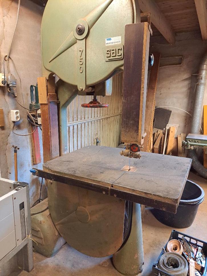 Lintzaag + losse zagen/linten, Doe-het-zelf en Verbouw, Gereedschap | Zaagmachines, Gebruikt, Lintzaag, 1200 watt of meer, 70 mm of meer