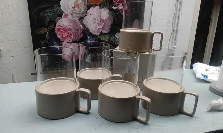 5 Gusta Windlichten - Nieuwstaat!, Huis en Inrichting, Woonaccessoires | Kandelaars en Kaarsen, Zo goed als nieuw, Kandelaar, Minder dan 25 cm