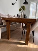 Robuuste eettafel van oude bielzen - Het Kabinet, Ophalen, Gebruikt, 100 tot 150 cm, 200 cm of meer