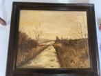 Oud schilderij op board van H.Wierda 84 prachtige zie foto`s, Ophalen of Verzenden