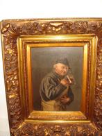 19th Century oil - Man enjoying his drink - German school., Ophalen of Verzenden