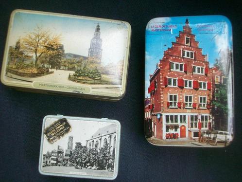 Blik zwolle en amsterdam 11 x 6 x 17 cm grootste zwolle, Verzamelen, Blikken, Gebruikt, Overige, Overige merken, Ophalen of Verzenden