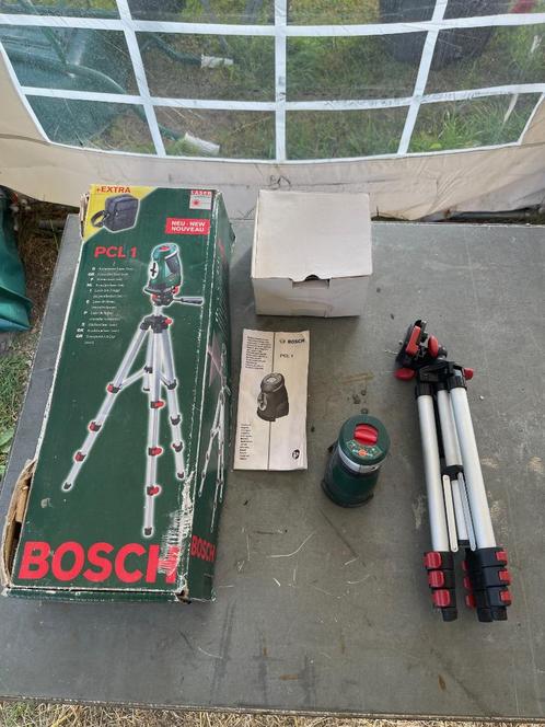 Bosch PCL 1 kruislijnlaser met statief., Doe-het-zelf en Verbouw, Meetapparatuur, Zo goed als nieuw, Licht, Ophalen of Verzenden