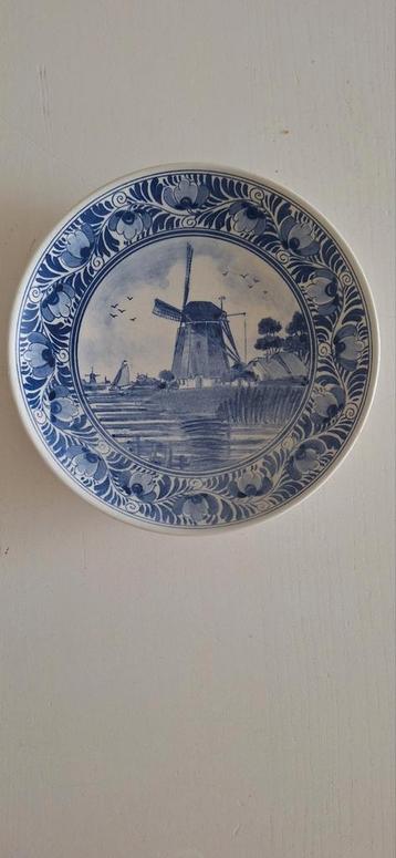 Delfts Blauw Bord - Hollandse Molen beschikbaar voor biedingen