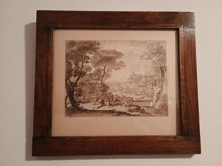 koper gravure Claude de Lorain, Antiek en Kunst, Antiek | Koper en Brons, Ophalen of Verzenden