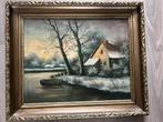 Boerderij gezicht, Antiek en Kunst, Kunst | Schilderijen | Klassiek, Ophalen of Verzenden