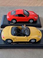 Maisto Porsche Boxter & 911 Carrera modelauto's 1:36, Hobby en Vrije tijd, Modelauto's | 1:24, Ophalen of Verzenden, Zo goed als nieuw