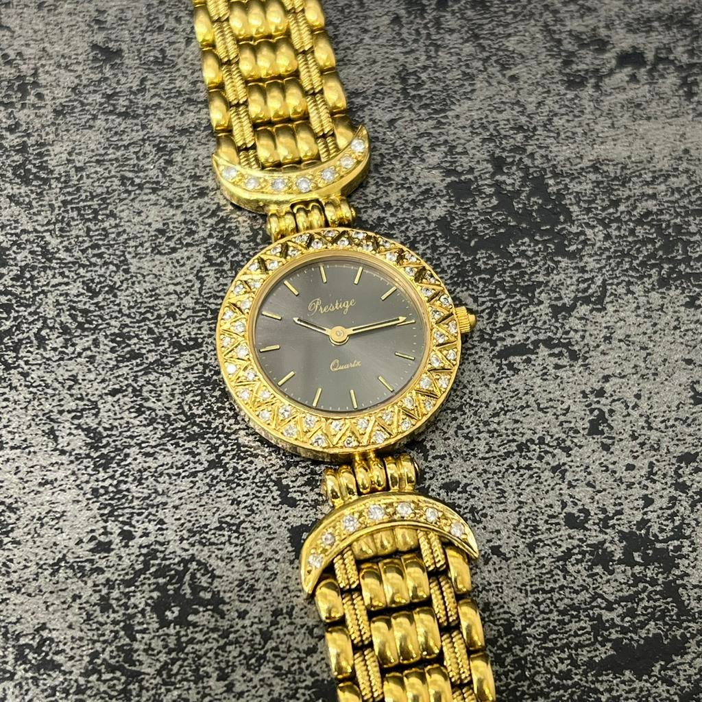 Halukakah Diamanten Gold Uhr Iced Out für Jungen - 18K