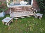 Tuinbank met 2 bijzettafels, Ophalen, Zo goed als nieuw