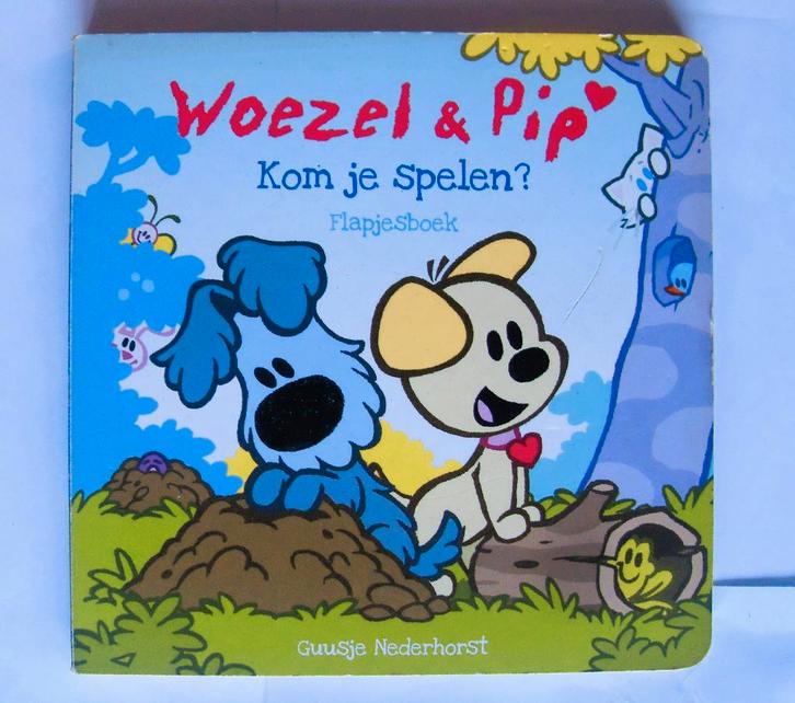 Woezel & Pip - Kom je spelen - flapjesboek, Boeken, Kinderboeken | Baby's en Peuters, Zo goed als nieuw, Ophalen of Verzenden